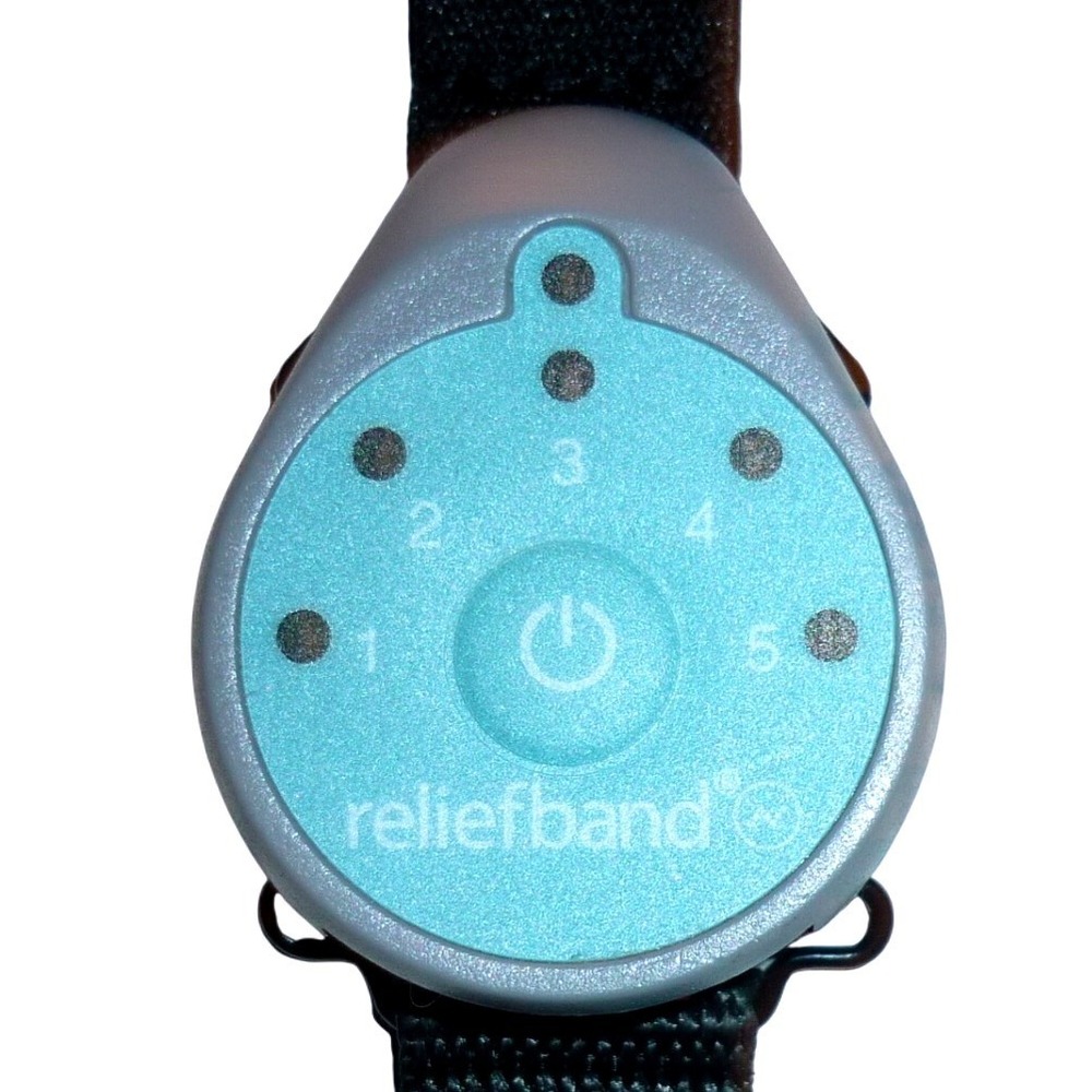 Reliefband Anti-Nausea Motion Sickness Wristband Black Nylon Strap E2325A1